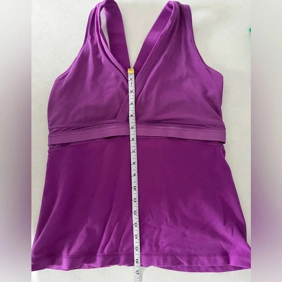 Lululemon/ Deep V-neck/ Mesh detail/ Purple/ Size: See measurements in photos - Picture 7 of 8